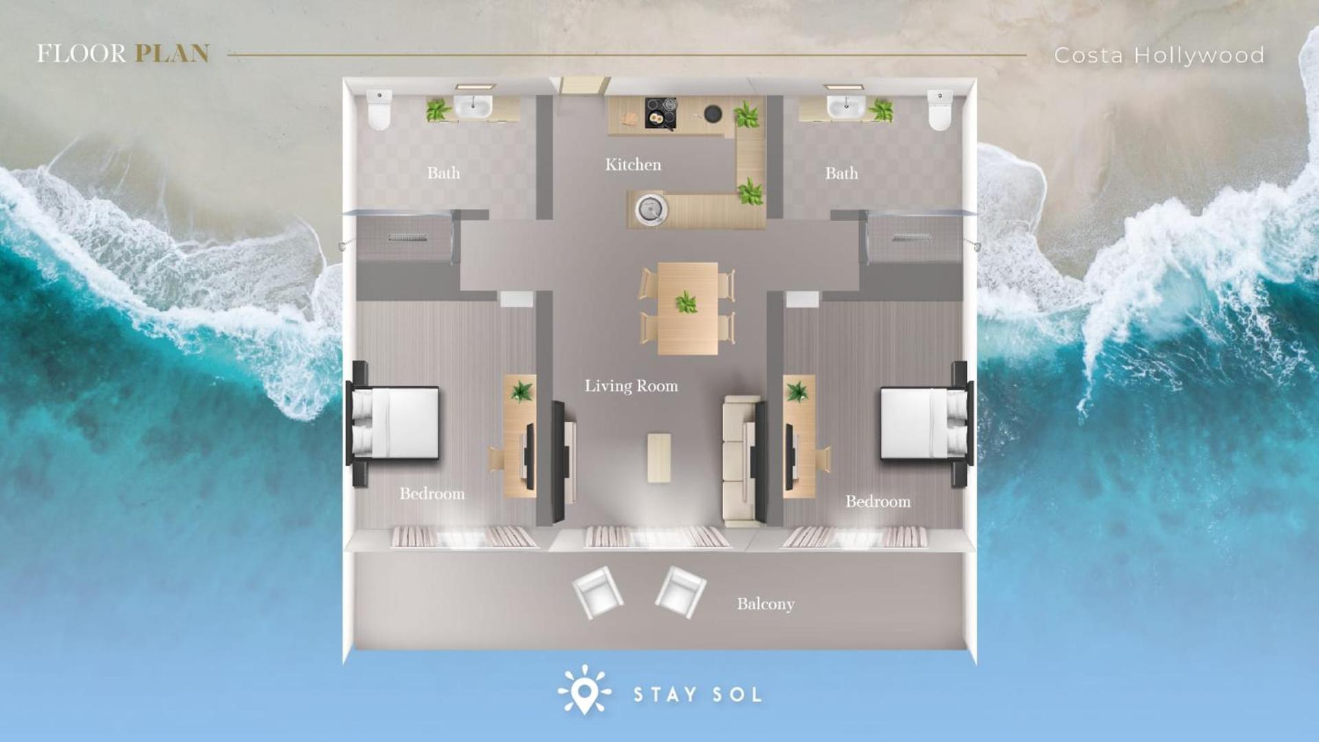 Apartment With Bay View Balcony - Pool - Up To 6 - Gym Hollywood Extérieur photo